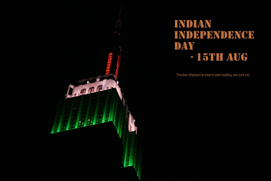 Tricolour displayed on Empire State Building - Indian Independence Day
